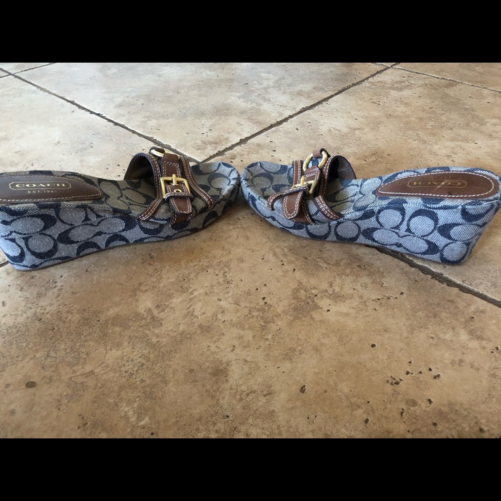 Denim Coach Slides - Picture 2 of 3